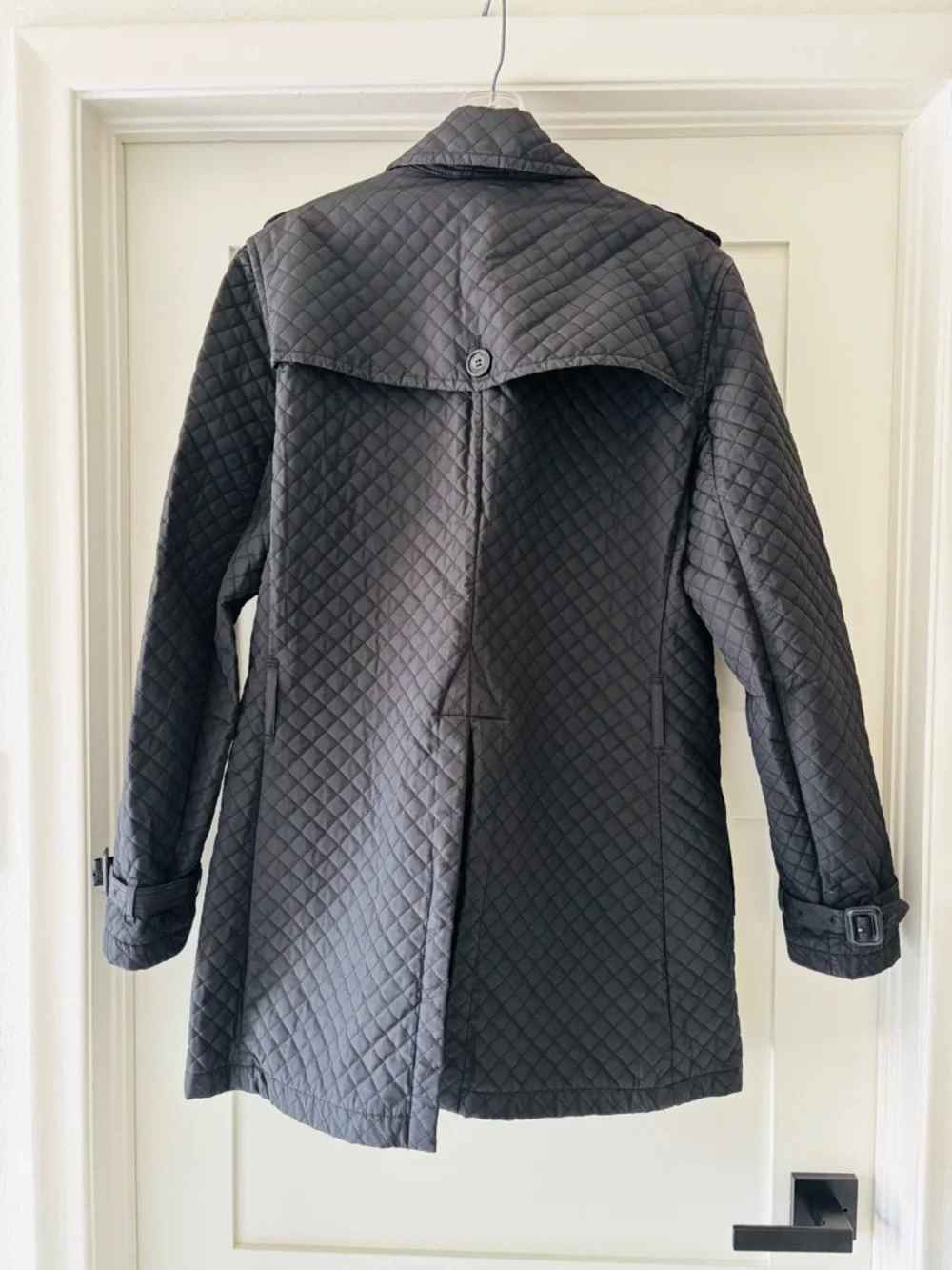 Burberry Black Quilted Trench Coat - Picture 2 of 6